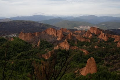 Estado actual de Las Médulas después del incendio forestal del pasado 20 de agosto.
