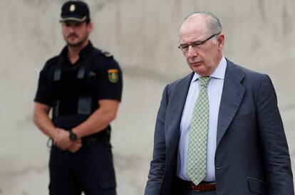 Rodrigo Rato, tras declarar como testigo por el caso Gurtel el pasado martes.