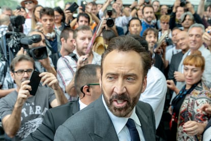 Nicolas Cage, rodeado de fans en el Festival de Sitges Film Festival en 2018.