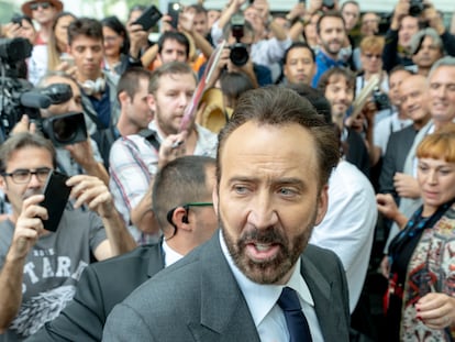 Nicolas Cage, rodeado de fans en el Festival de Sitges Film Festival en 2018.