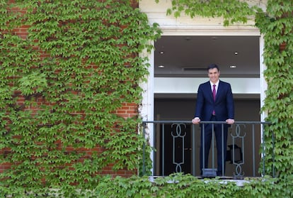 Pedro Sánchez, en los jardines de La Moncloa, en junio de 2018.