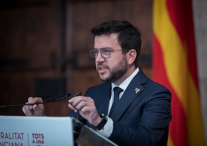 Catalan regional premier Pere Aragonès in a recent file photo.