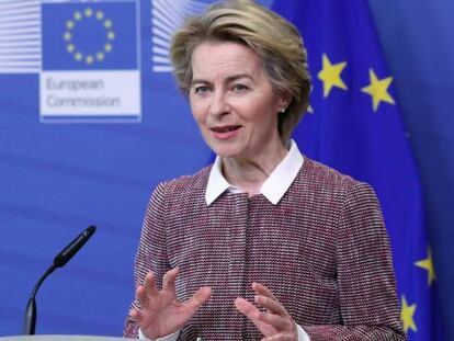 La presidenta de la Comisión Europea, Ursula von der Leyen. 
 