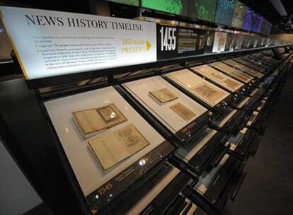 Una de las galerías del Museo de la noticia, en Washington