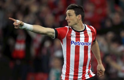 Aduriz celebra un gol ante el Getafe.