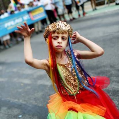 Desmond Napoles durante su participación en la Semana del Orgullo Gay en Nueva York.