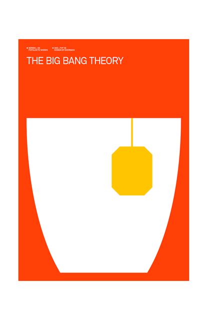 Poster minimal inspirado en The Big Bang Theory de Albert Exegian (entre 38 y 152 euros, dependiendo de la medida)