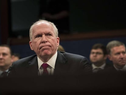 John Brennan, exdirector de la CIA, este martes en el Senado.