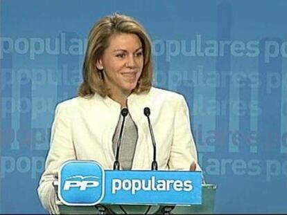 Cospedal sobre Aguirre: "Es una mujer fuerte, luchadora, estamos con ella"