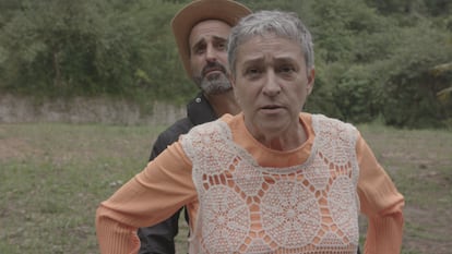 Diego ve Leonor Paqué belgeselin kaydı sırasında.