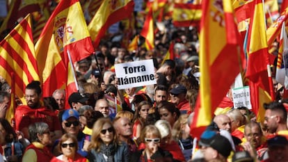 In pictures: The march calling for unity in Catalonia