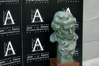 Reproducción del Premio Goya en la Academia de Cine.