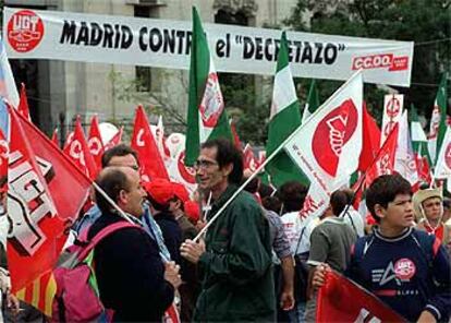 Manifestación en Madrid contra el <i>decretazo</i> el pasado 10 de noviembre.