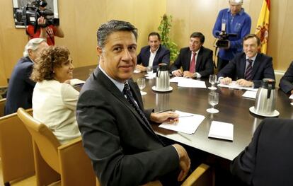 Catalan PP candidate Xavier García Albiol in the Tuesday meeting.