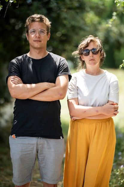 Luca Toscano y Sarah Caudiero, los dos fundadores y coordinadores del sindicato SUDD Cobas en Prato.