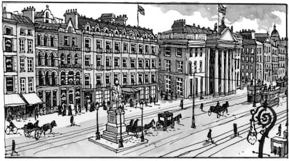 Una de las ilustraciones de su libro 'Dublinés'