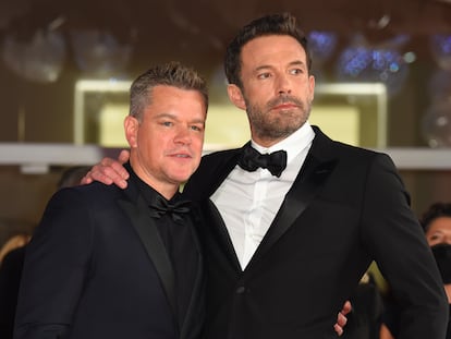 Matt Damon y Ben Affleck en el estreno de 'El último duelo', en el Festival de Venecia, el 10 de septiembre de 2021.