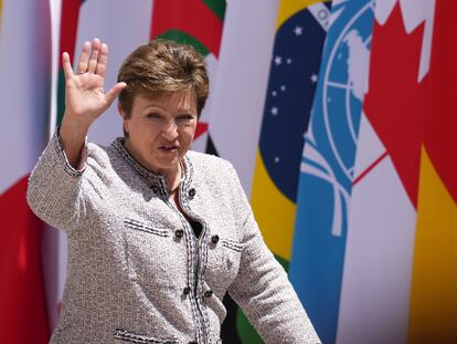 La directora gerente del FMI, Kristalina Georgieva, en Italia este junio.