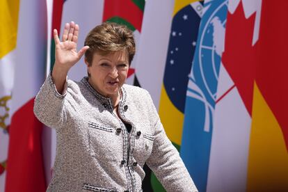 La directora gerente del FMI, Kristalina Georgieva, en Italia este junio.