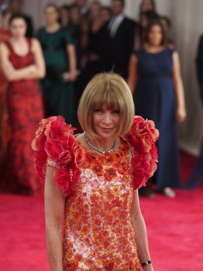 Anna Wintour, a su llegada a la pasada gala del Met inspirada en China.