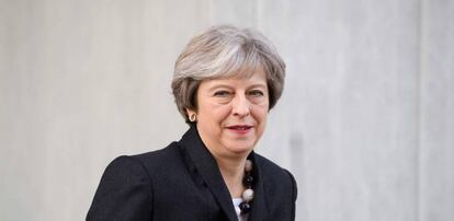 La primera ministra brit&aacute;nica, Theresa May, este jueves en Londres. 