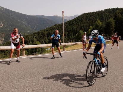 Alejandro Valverde durante la 15ª etapa del Tour de Francia.