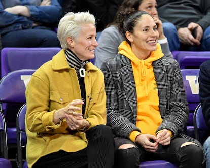 Megan Rapinoe y Sue Bird fotografiadas el pasado mes de enero.