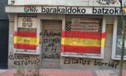 Fachada del 'batzoki' de Barakaldo.