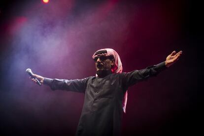 Omar Suleyman, en su concierto del sábado.