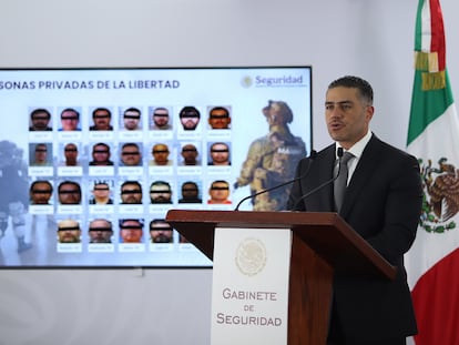 Omar García Harfuch, este miércoles, en Ciudad de México.