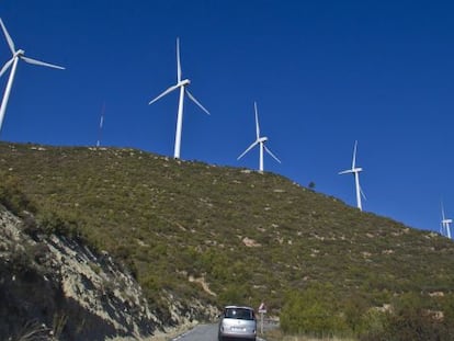 Parque e&oacute;lico de Rubi&oacute;, en Igualada.