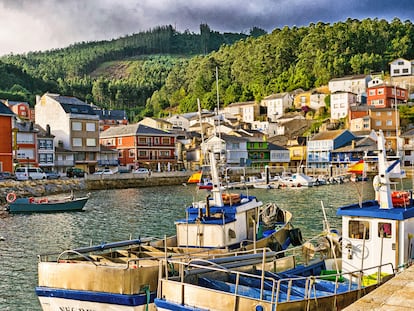 Vista del puerto de O Barqueiro en A Coruña