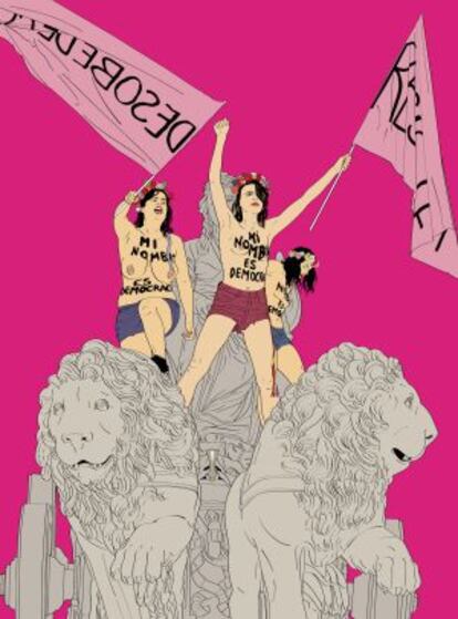 'Femen Cibeles. De la serie Indignadas', (2015), obra de María María Acha-Kutscher.