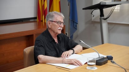 Vicent Torrent, en el pleno del Consell Valencià de Cultura.