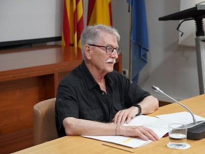 Vicent Torrent, en el pleno del Consell Valencià de Cultura.
