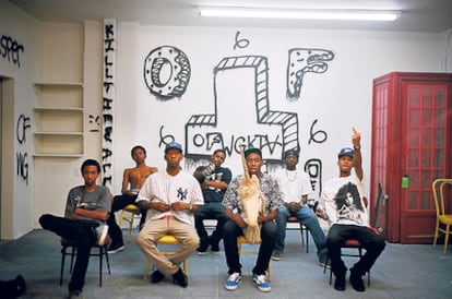 <b>Parte del colectivo Odd Future, en pose asamblearia</b>