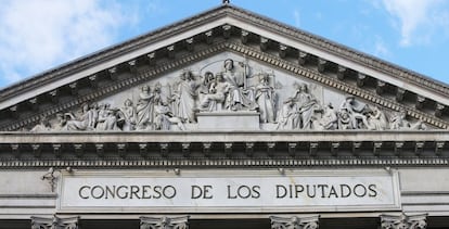 Fachada del Congreso de los Diputados.