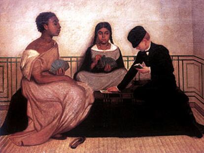 <i>Las tres razas, </i><b>de Francisco Laso, hacia 1859 (Museo de Arte de Lima).</b>