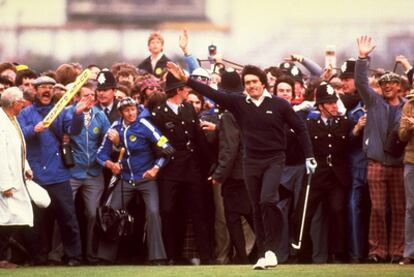 Ballesteros, durante el Open Británico de 1979.