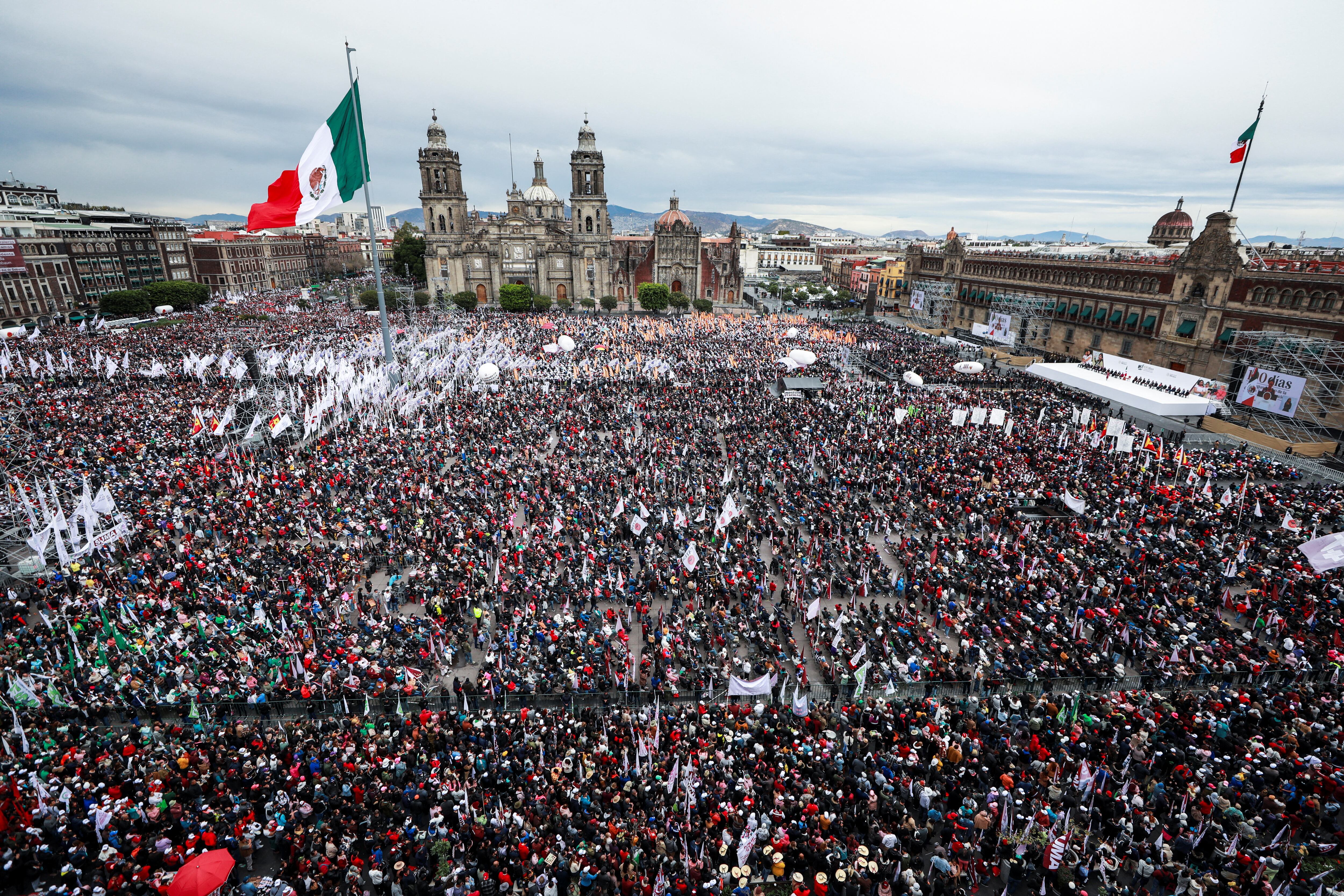 El evento del Claudia Sheinbaum en el Zócalo, en imágenes