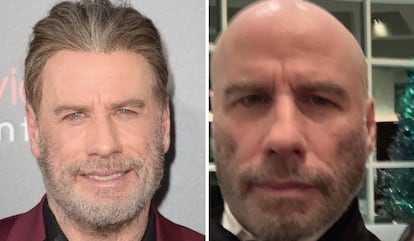 John Travolta, en junio de 2018 y enero de 2019.