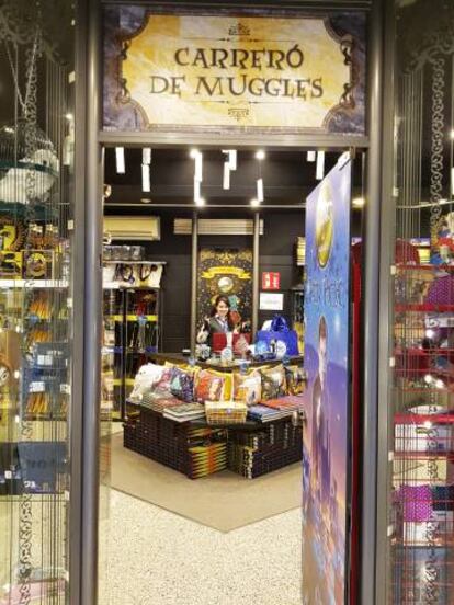 L'entrada de la botiga dedicada a Harry Potter.