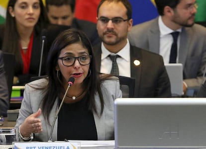 La canciller de Venezuela, Delcy Rodr&iacute;guez