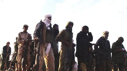 Rebeldes tuareg del MNLA en una fotografía difundida por el grupo.