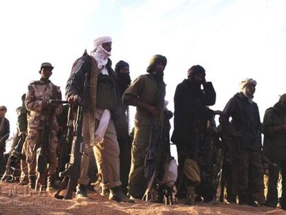 Rebeldes tuareg del MNLA en una fotograf&iacute;a difundida por el grupo. 