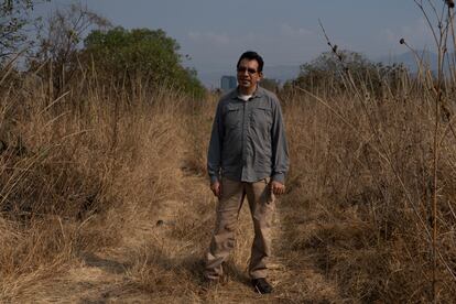 Guillermo Gil, biólogo en la Reserva en el Pedregal de San Ángel