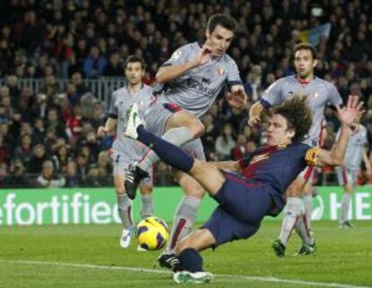 Puyol, en un partido de Liga.