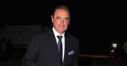 Carlos Herrera durante una boda en Sevilla.