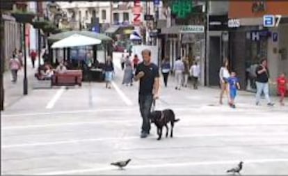 Fotograma del reportaje que la Radiotelevisión del Principado de Asturias dedicó a Lazzus en agosto del año pasado.