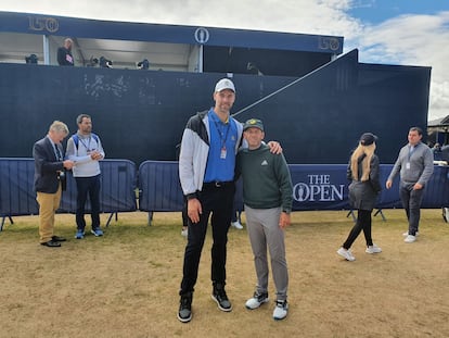 Pau Gasol y Sergio García, este viernes en Saint Andrews.